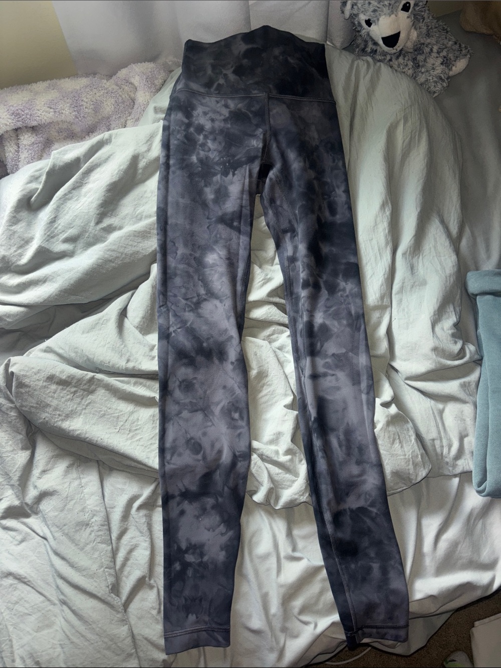 lululemon athletica Black Gray Tie-Dye High-Rise Leggings